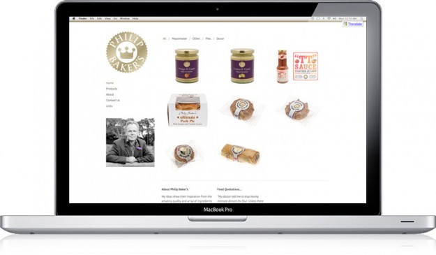 cgd121010 Philip Baker's Foods Ltd website image