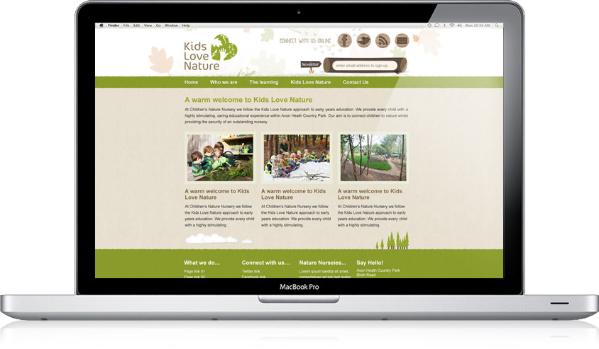 Kids Love Nature / Website Design